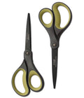 LIVINGO Pack of 2 8-inch titanium non-stick scissors, comfortable professional stainless steel grip, multipurpose, straight scissors for office crafts for tape, paper, cardboard